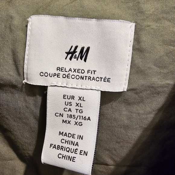 H&M Army Green Men's Shirt Jacket - Picture 8 of 9